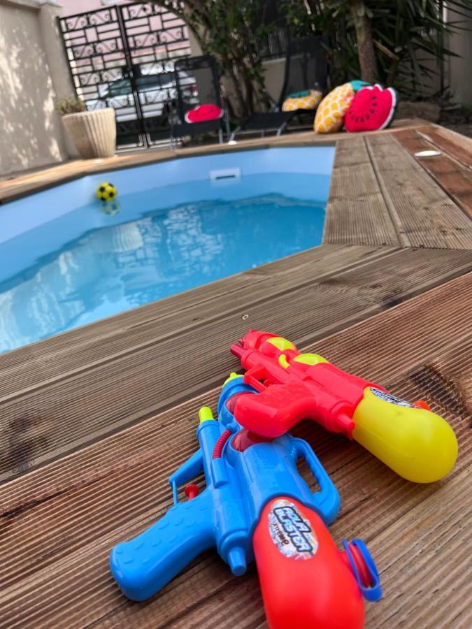 Charmante Maison Climatisee Avec Piscine Au Calme A Carcassonne Exterior foto